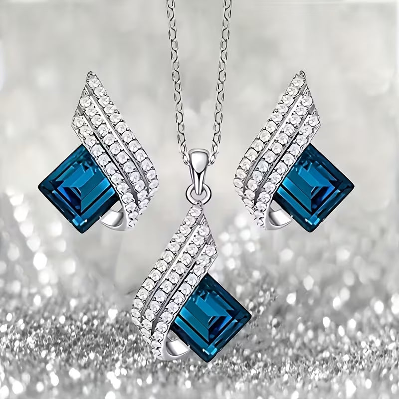 Dazzling Diva Fashion Angel Wings Necklace Jewelry Set Gifts for Ladies