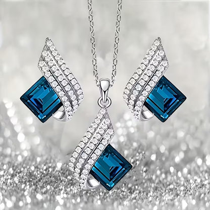 Dazzling Diva Fashion Angel Wings Necklace Jewelry Set Gifts for Ladies