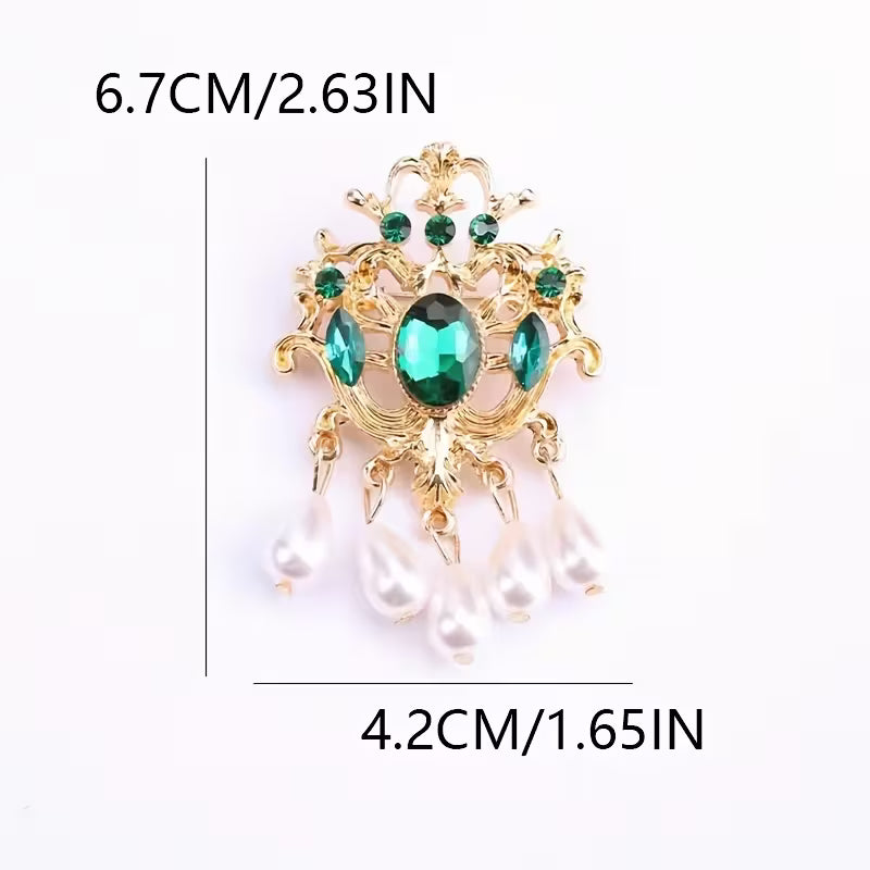 Creative Hot Selling Court Style Tassel Pendant Brooch Western Style Temperament Baroque Corsage Coat Accessories