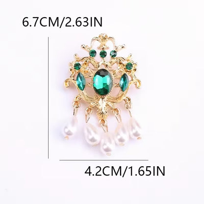 Creative Hot Selling Court Style Tassel Pendant Brooch Western Style Temperament Baroque Corsage Coat Accessories