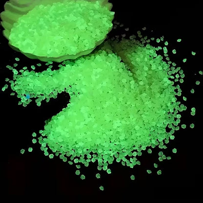 1000pcs/bag Garden Gardening Aquarium Viewing Fluorescent Small Gravel Broken Vase Hourglass Luminous Sand Fluorescent Particles, 25g