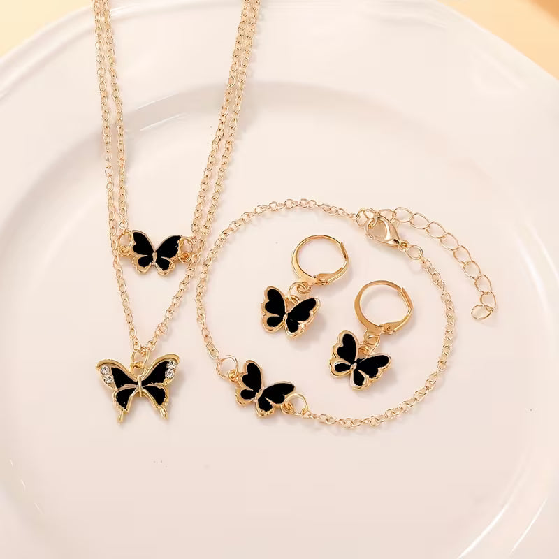 Set of 4 Women'S Stylish Square Jewelry Including a Dazzling Necklace, Ring, And Earrings, Perfect for Valentine'S Day, Weddings, Or Mother'S Day Gifts