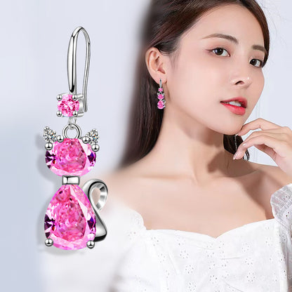 Womens Trendy Zircon Stud Earrings