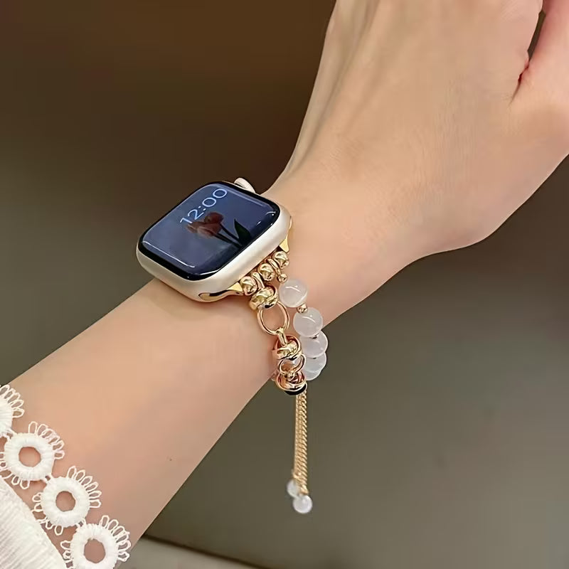 1pc Women's Silvery Cat's Eye Bracelet Strap Compatible with Apple Watch Strap Suitable for 38/40/41