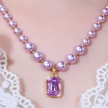 Temperament Ice Queen Luxury White Pearl Necklace