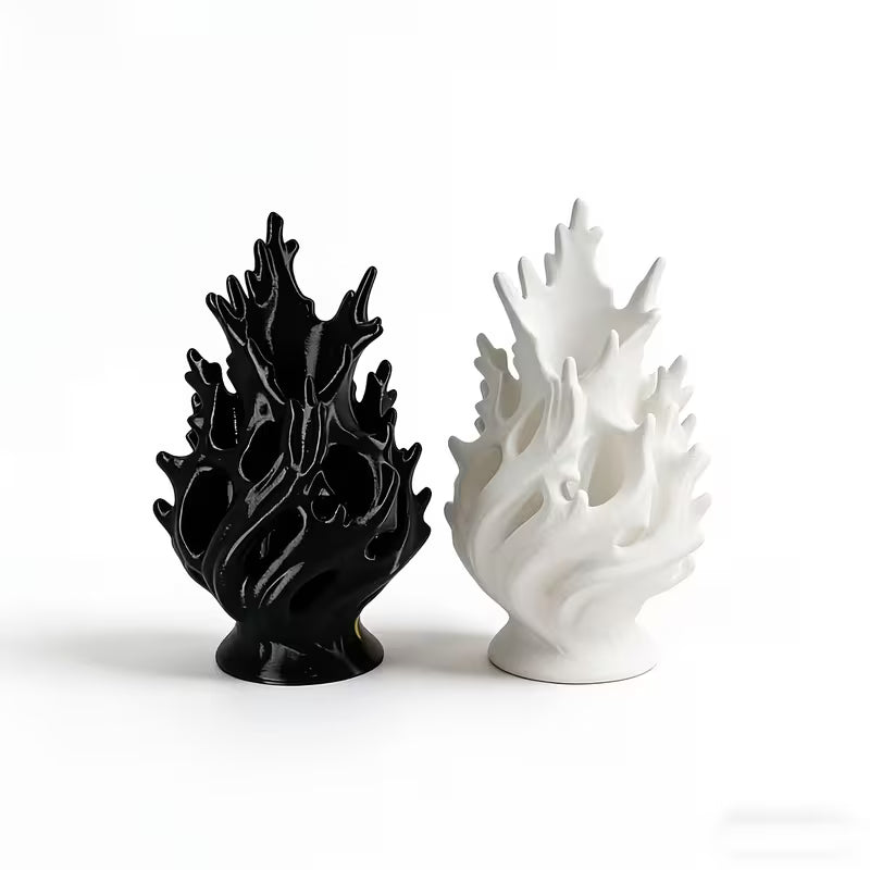 Bohemian Style Vase Decoration - Glossy Plastic Vase Featuring Wavy And Smooth Spherical Patterns, a Lightweight Portable Cylindrical Centerpiece for Home, Office, Weddings, And Parties - an Elegant Tabletop Flower Vase