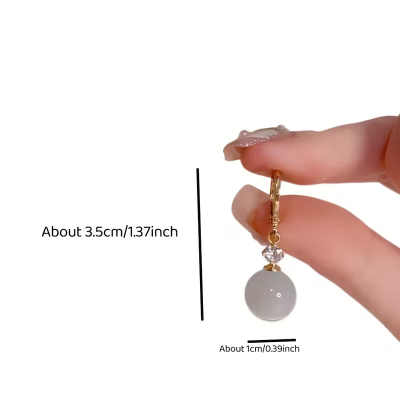 Vintage Cat'S Eye Stone Golden Water Drop Earrings, Sparkling Versatile Dangle Earrings, Perfect for Daily Wear, Parties, And Holiday Gifts, Elegant And Durable Additions