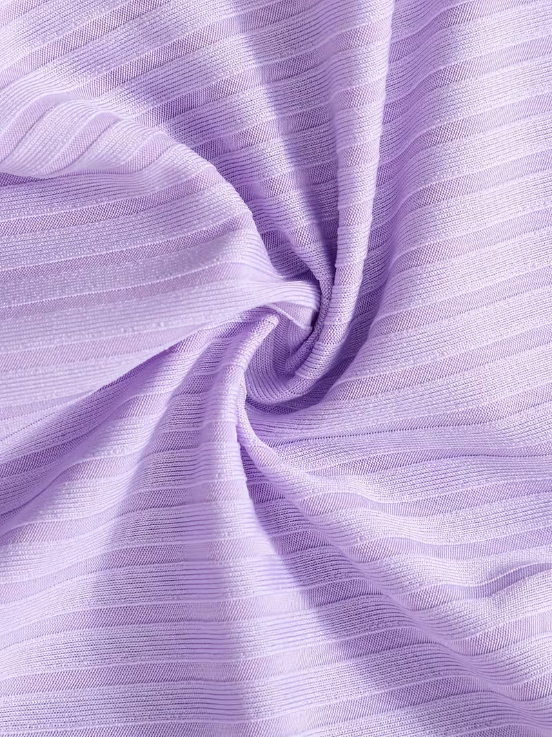 Sweet Style Dress for, a Fashionable Solid Color Summer Dress with a Comfortable Round Neck And Mesh for Casual Wear