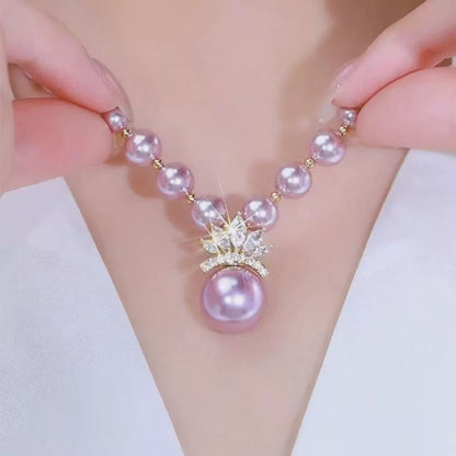 Temperament Ice Queen Luxury White Pearl Necklace