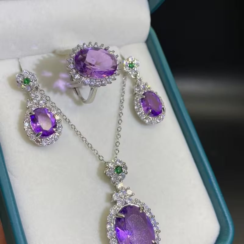 on 8Mmx10Mm Purple Jewelry-Making Style Glass Crystals, Geometric Bead Craft Supplies, Necklace And Earring Additions, Jewelry-Making Art Materials