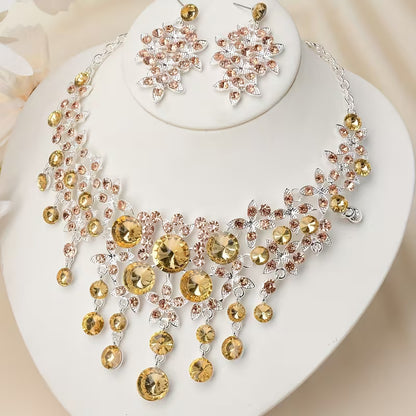 Bride Jewelry, Women's Wedding Dress, Wedding Accessories, Baroque Style Tassels, Rhinestones, Necklaces, Earrings, Wedding Sets, Stage Performances, Necklaces
