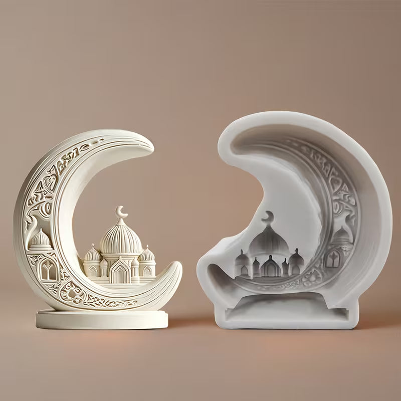 Ramadan Series Silicone Mold, Candle Molds, Suitable for DIY Crafts Such as Candles, Plaster, Handmade Soaps, And Aromatherapy Products. Ideal for Ramadan, Valentine's Day, Spring, Mother's Day, And Easter