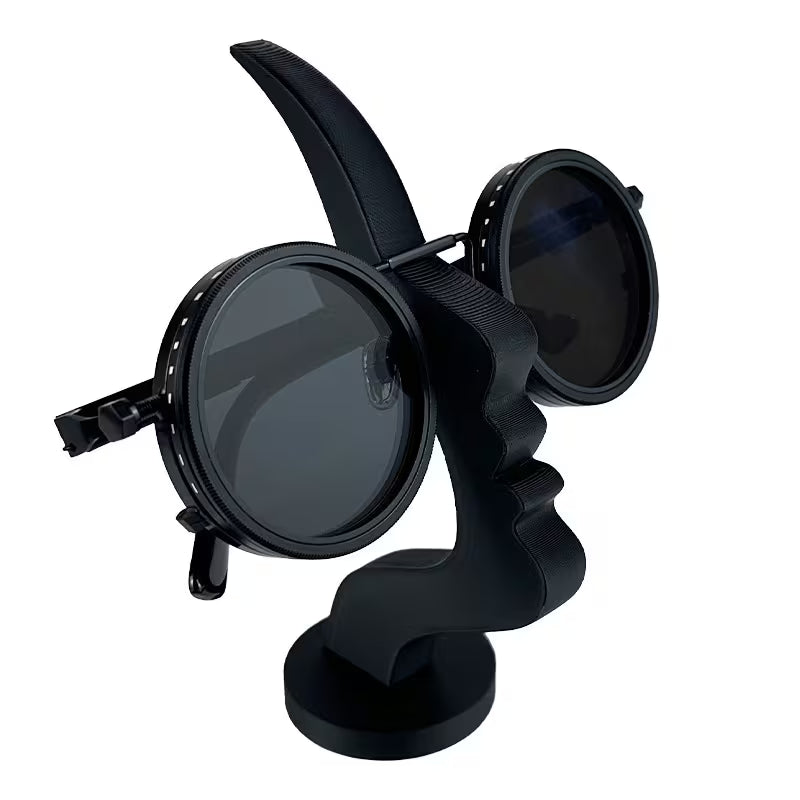Side Profile Shaped Glasses Holder, Uniquely Curved Eyeglass Frame Stand, a Safe And Artistic Storage Solution That Enhances Desktop Or Nightstand Decor, Practical Minimalist Black Design, Holiday Gift, Christmas Present