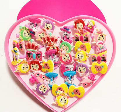 Children's Toy Ring Girl Cartoon Jewelry Play House Toy Princess Box Jewelry