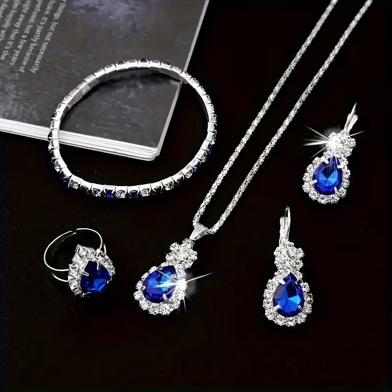 5pcs Women's Jewelry Set - Minimalist Freshwater for Daily Wear & Special Occasions, Year-Round Elegant (Teacher's Day, Graduation Gifts) - No Plating Required, Versatile Necklace & Earrings Suite