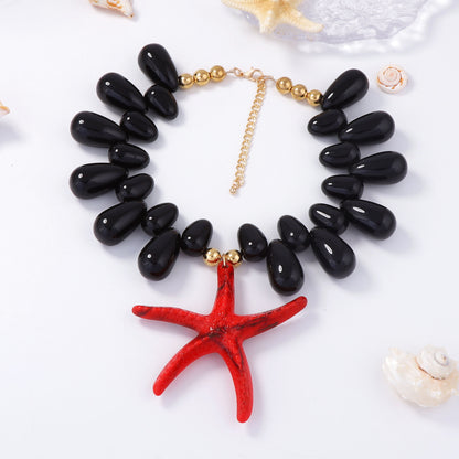 Dramatic Starfish Pendant Necklace For Women