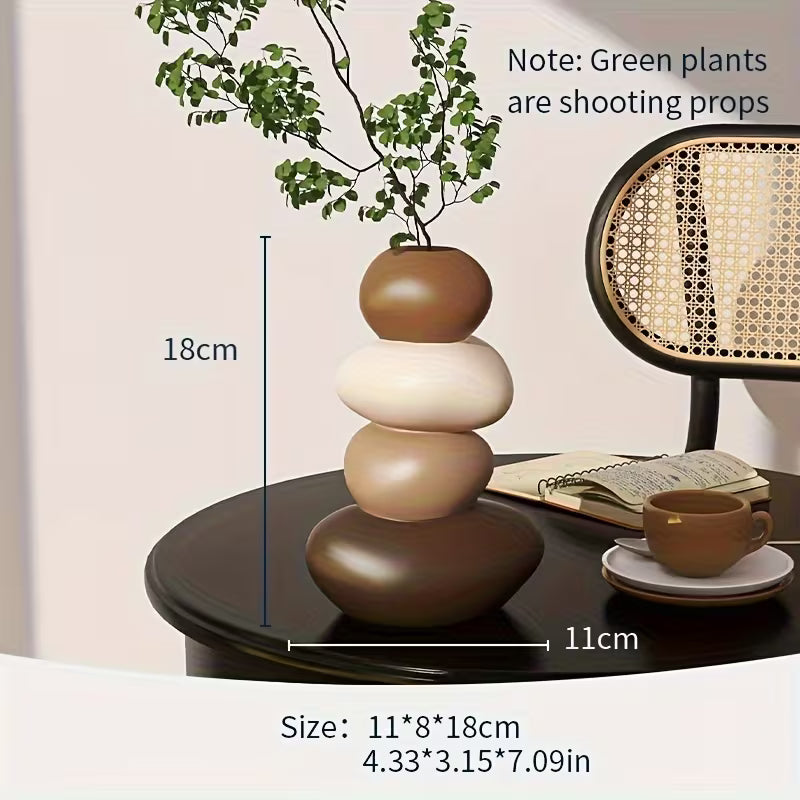 Luxury Geometric Deer Vase Sculpture - Holiday Limited Edition, Floral/Dry Flower Art Container, New Year's Eve Party Tabletop Decoration