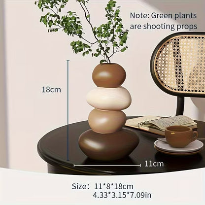 Luxury Geometric Deer Vase Sculpture - Holiday Limited Edition, Floral/Dry Flower Art Container, New Year's Eve Party Tabletop Decoration