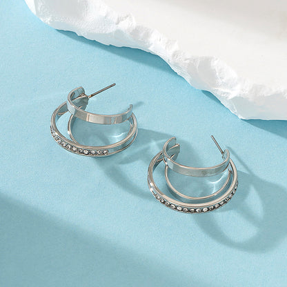 Retro Metal French-style Earrings For Women