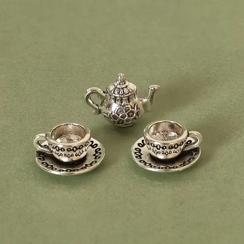 3pcs/set Dollhouse miniature tea cup set tools coffee shop furniture kitchen decoration accessories photography props
