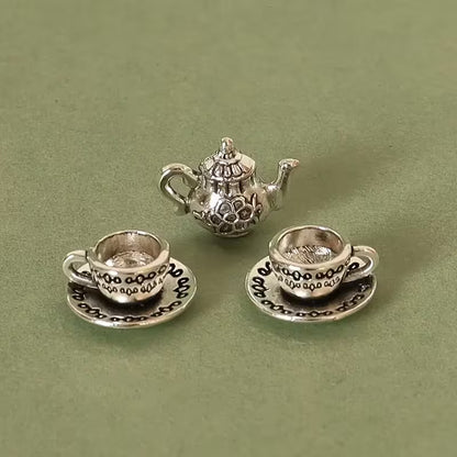 3pcs/set Dollhouse miniature tea cup set tools coffee shop furniture kitchen decoration accessories photography props