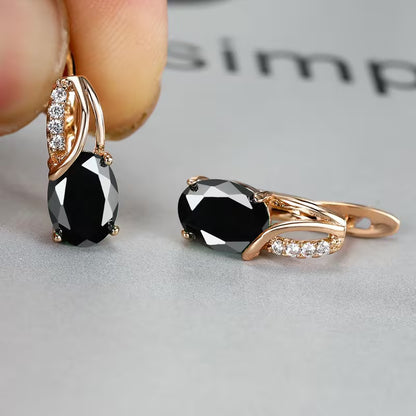 Elegant and fashionable oval cut Synthetic Zirconia, Synthetic Zirconia earrings, vintage Synthetic Zirconia earrings, bridal wedding jewelry gifts