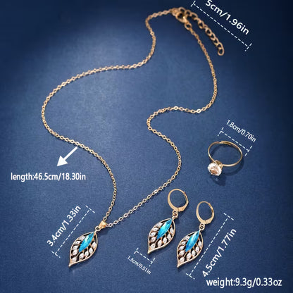 5pcs Women's Luxury Quartz Watch & Jewelry Set with, Round Wrist Watch, Necklace & Bracelet - Elegant Zinc Alloy Case/, Matching Accessory Set for Birthdays, Valentine's Day Gifts for Her, Casual Attire