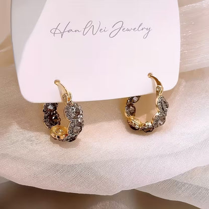 Elegant And Sparkling Purple Faux And Zirconia Hoop Earrings for Women, Designed to Be Versatile And Chic, Making Them a Perfect Gift Choice in Western And Eastern Fashion
