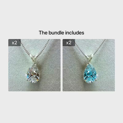 Teardrop-Shaped Zirconia Pendant Necklace for Women, Perfect for Wedding Proposals And Parties