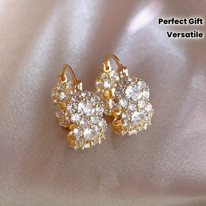 Elegant And Sparkling Purple Faux And Zirconia Hoop Earrings for Women, Designed to Be Versatile And Chic, Making Them a Perfect Gift Choice in Western And Eastern Fashion