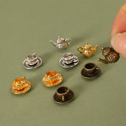 3pcs/set Dollhouse miniature tea cup set tools coffee shop furniture kitchen decoration accessories photography props
