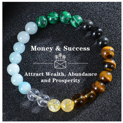 Bohemian Rainbow Stone Tiger Eye Crystal Bracelet