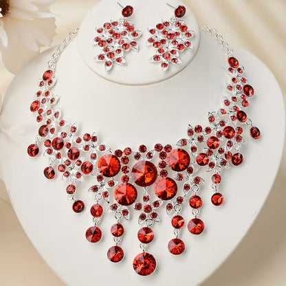 Bride Jewelry, Women's Wedding Dress, Wedding Accessories, Baroque Style Tassels, Rhinestones, Necklaces, Earrings, Wedding Sets, Stage Performances, Necklaces
