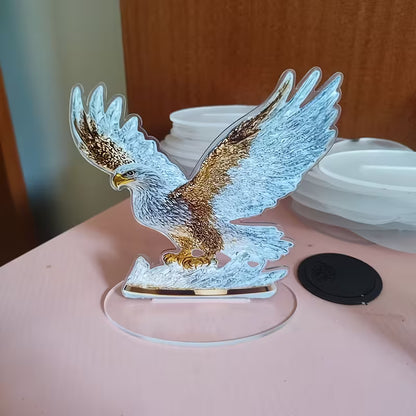 2D Flat, 1pc of 2D flat acrylic, winged eagle desktop acrylic ornament, suitable for windowsills and other creative decorations, perfect as a gift for friends or housewarming present, 2D Flat Christmas decorations