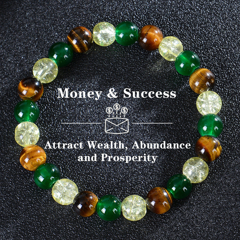 Bohemian Rainbow Stone Tiger Eye Crystal Bracelet