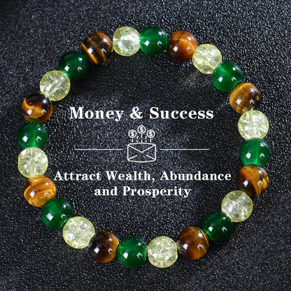 Bohemian Rainbow Stone Tiger Eye Crystal Bracelet