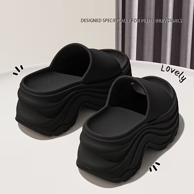 Women's Elegant Thick-Sole EVA Slippers - Open-Toe Mules with Cushioned Sole, - Indoor/Outdoor Suitable for Home, Garden, Beach - Soft Comfortable Casual Footwear (Hand Washable), Women Shoes