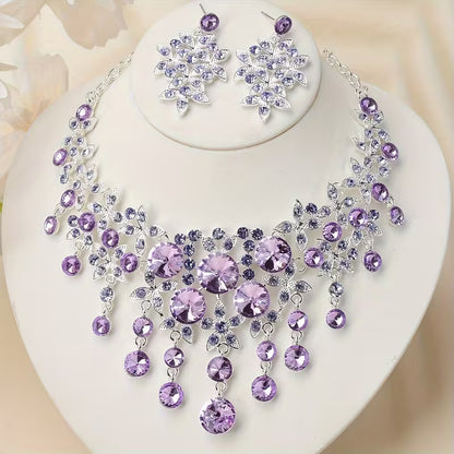 Bride Jewelry, Women's Wedding Dress, Wedding Accessories, Baroque Style Tassels, Rhinestones, Necklaces, Earrings, Wedding Sets, Stage Performances, Necklaces