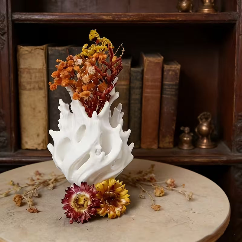 Bohemian Style Vase Decoration - Glossy Plastic Vase Featuring Wavy And Smooth Spherical Patterns, a Lightweight Portable Cylindrical Centerpiece for Home, Office, Weddings, And Parties - an Elegant Tabletop Flower Vase