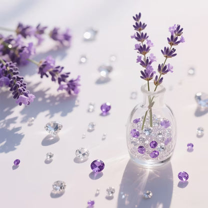 870pcs Purple Artificial Diamond Craft Crystals - Sparkling Crystal Vase Fillers for Weddings, Parties, and Home Decor - Elegant Centerpieces for Candle Holders, Table Settings, and Bridal Gifts, Candle Decorations, Party Centerpieces, Sparkling Crystal D