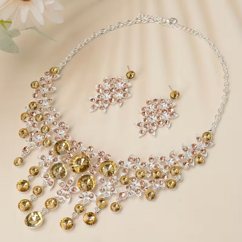 Bride Jewelry, Women's Wedding Dress, Wedding Accessories, Baroque Style Tassels, Rhinestones, Necklaces, Earrings, Wedding Sets, Stage Performances, Necklaces