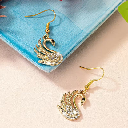 swan earrings, elegant imitation Synthetic Gemstonestone Women's jewelry earrings.