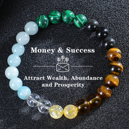 Bohemian Rainbow Stone Tiger Eye Crystal Bracelet