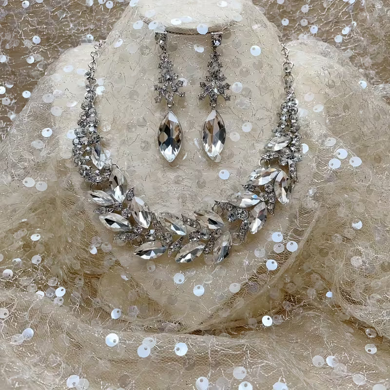 Fashion Necklace Evening Dress Popular Rhinestone Glass Necklace