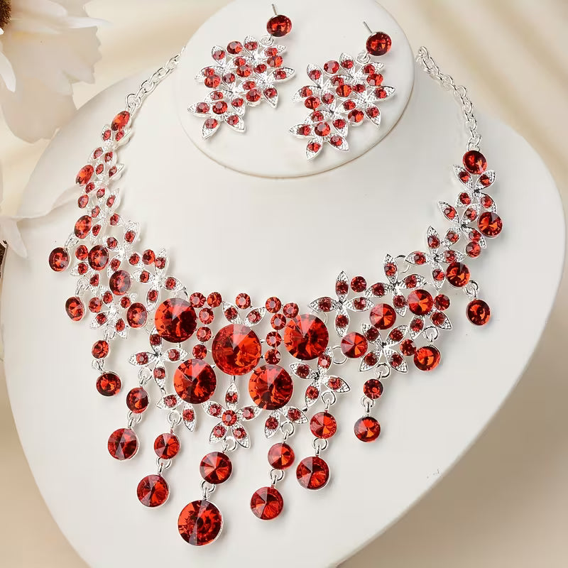 Bride Jewelry, Women's Wedding Dress, Wedding Accessories, Baroque Style Tassels, Rhinestones, Necklaces, Earrings, Wedding Sets, Stage Performances, Necklaces