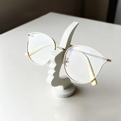 Side Profile Shaped Glasses Holder, Uniquely Curved Eyeglass Frame Stand, a Safe And Artistic Storage Solution That Enhances Desktop Or Nightstand Decor, Practical Minimalist Black Design, Holiday Gift, Christmas Present