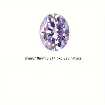 on 8Mmx10Mm Purple Jewelry-Making Style Glass Crystals, Geometric Bead Craft Supplies, Necklace And Earring Additions, Jewelry-Making Art Materials