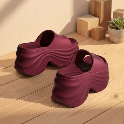 Women's Elegant Thick-Sole EVA Slippers - Open-Toe Mules with Cushioned Sole, - Indoor/Outdoor Suitable for Home, Garden, Beach - Soft Comfortable Casual Footwear (Hand Washable), Women Shoes